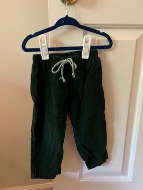 Oso & Me Bowie Pants Dark Green Corduroy Drawstring Pants